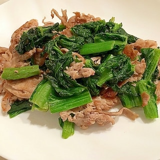 生高菜と豚肉炒め